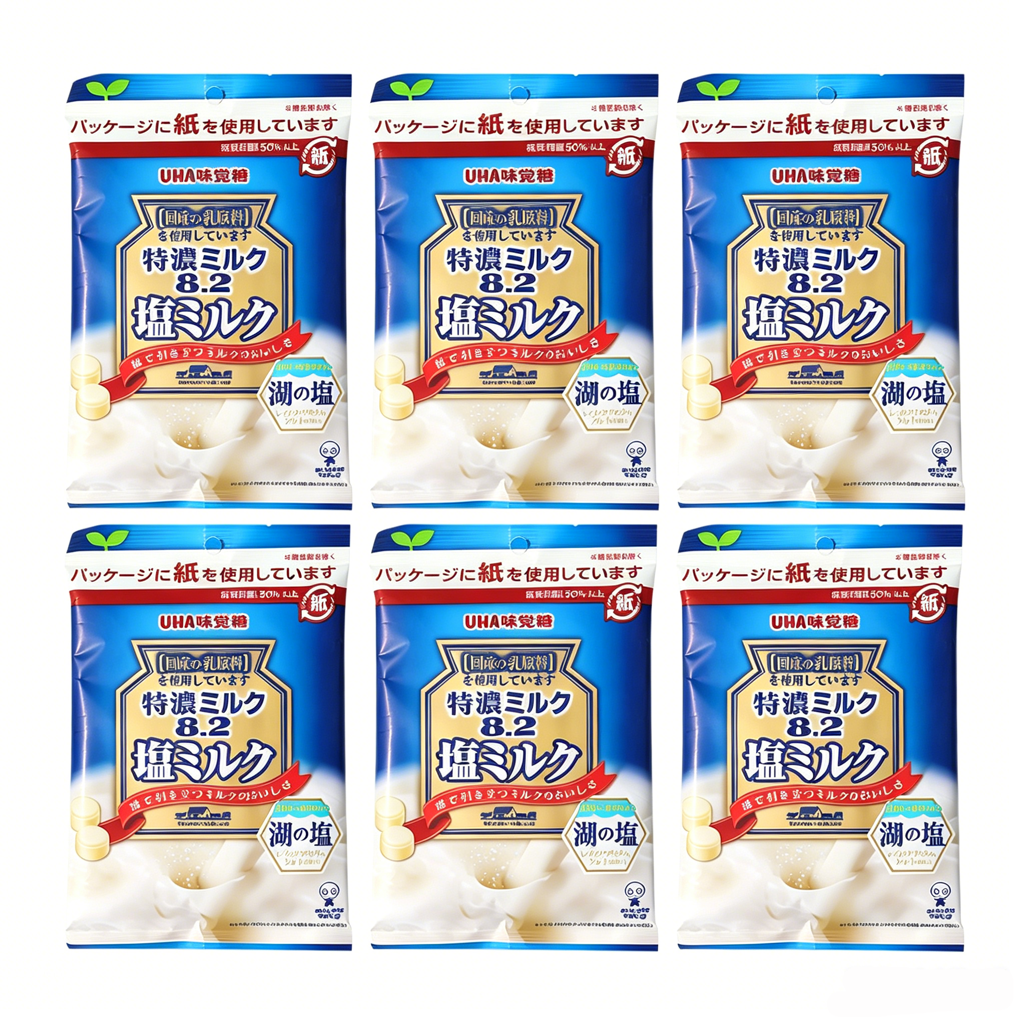 UHA Taste Sugar Milk Salt Flavour Candy 80g*6 packs