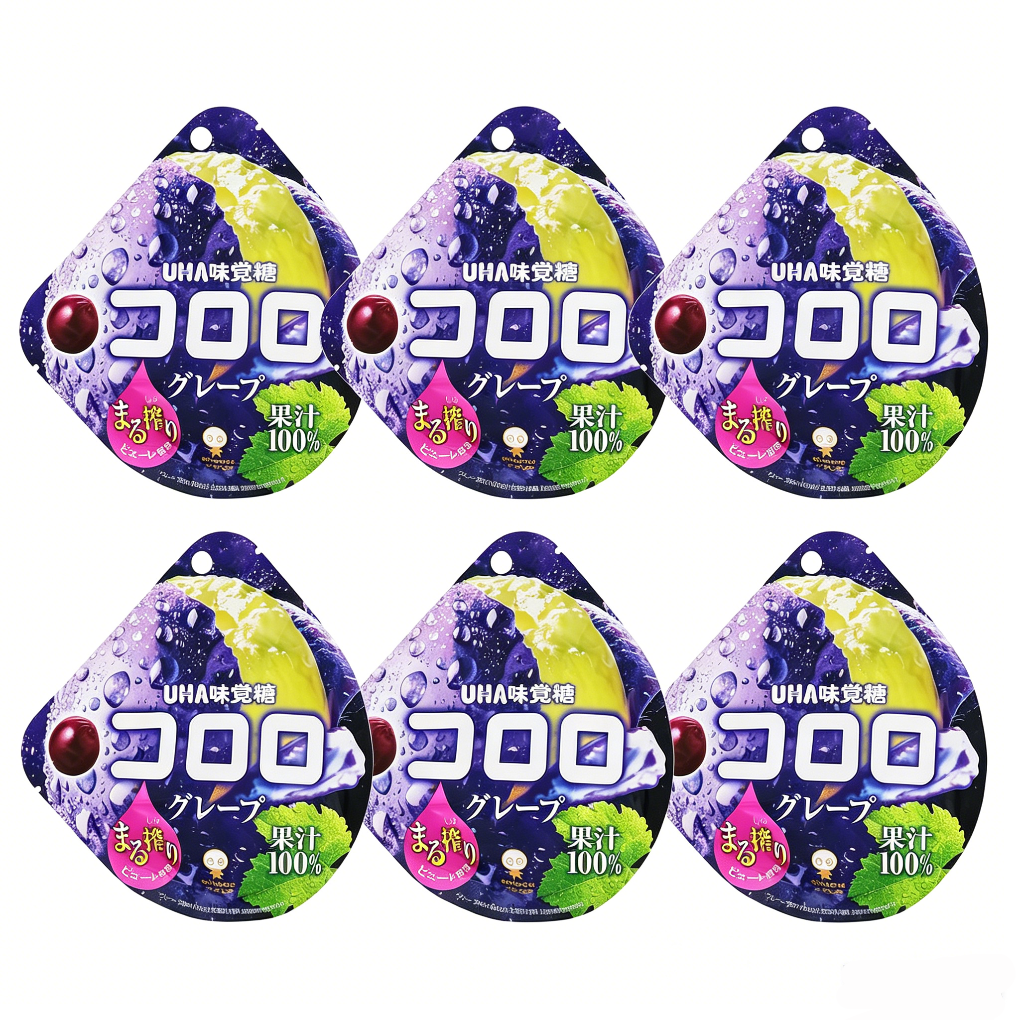 UHA Juicy Grape Gummies - 48g*6 packs