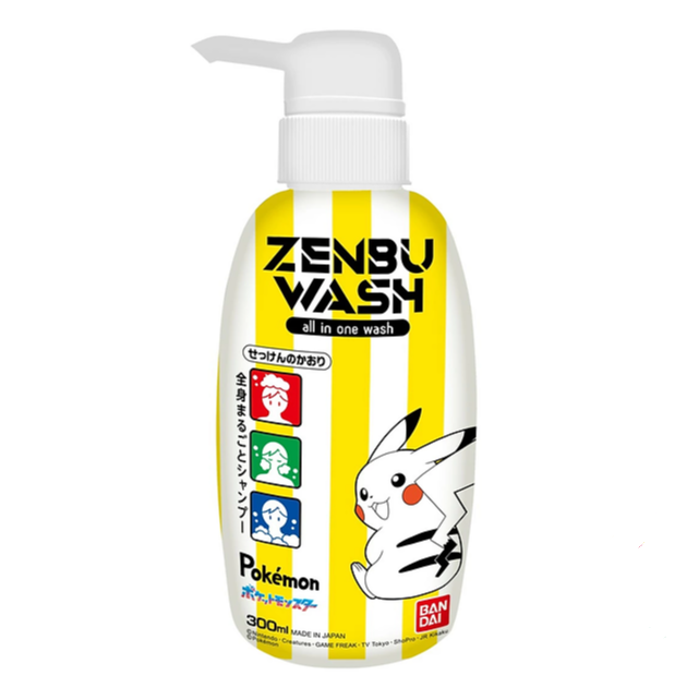 Bandai Pokemon Kids 3in1 Shampoo and Body Wash Sparkling 300ml