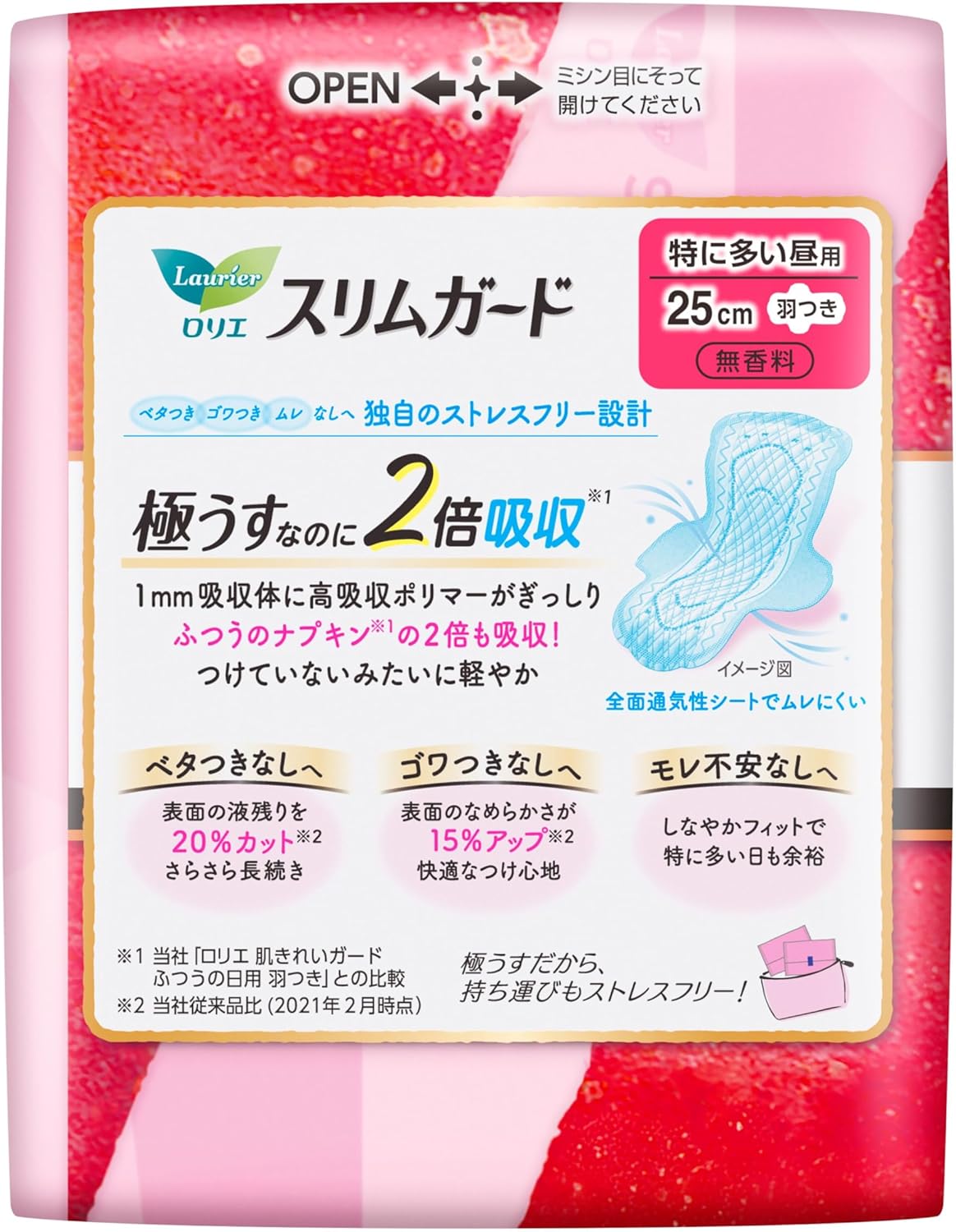 Kao Laurier Speed+ SlimGuard Long Hours Day Use - 19 pads*2 packs