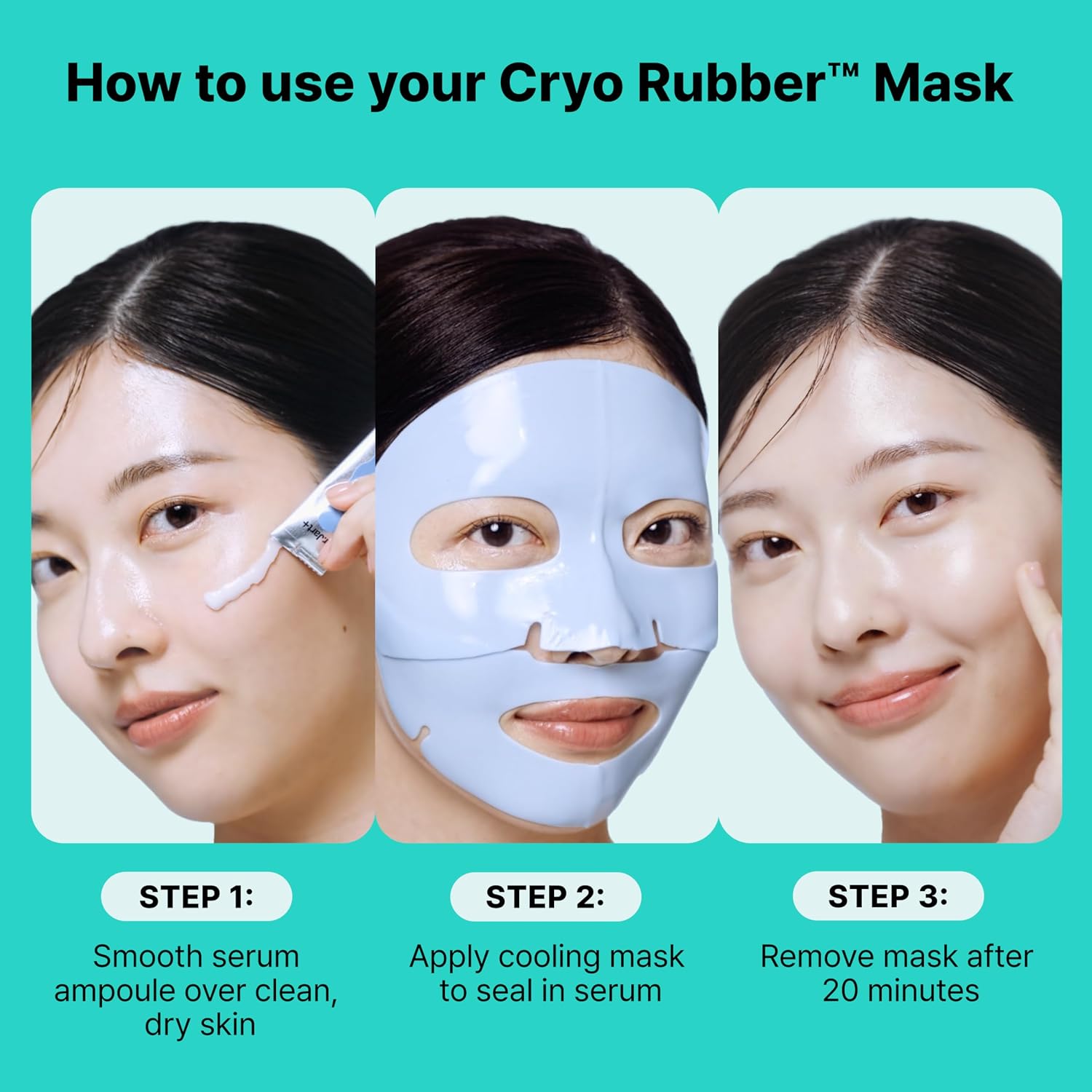 Dr.Jart+ Cryo Rubber Soothing Mask, 4 g Ampoule + 40 g Rubber Mask,1 Sheet|Korean Face Mask