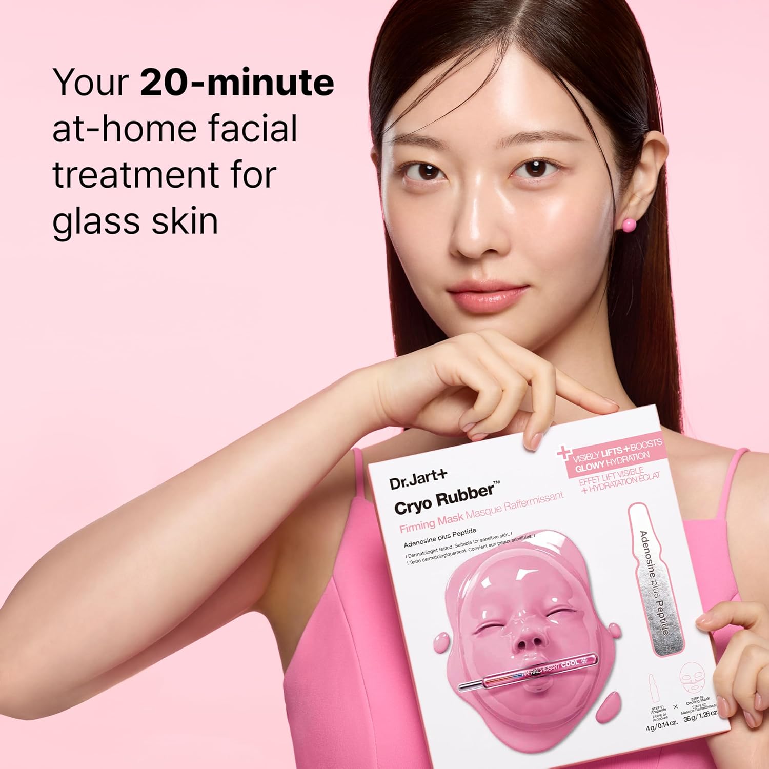 Dr.Jart+ Cryo Rubber With Firming Collagen Mask, 4 g Ampoule + 40 g Rubber Mask,1 Sheet|Korean Face Mask