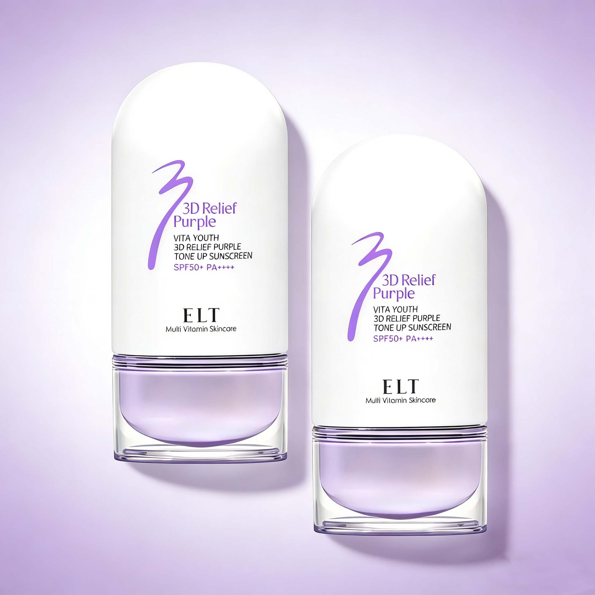 ELT Vita Youth 3D Relief Purple Tone Up Sunscreen 50ml (2 pack)