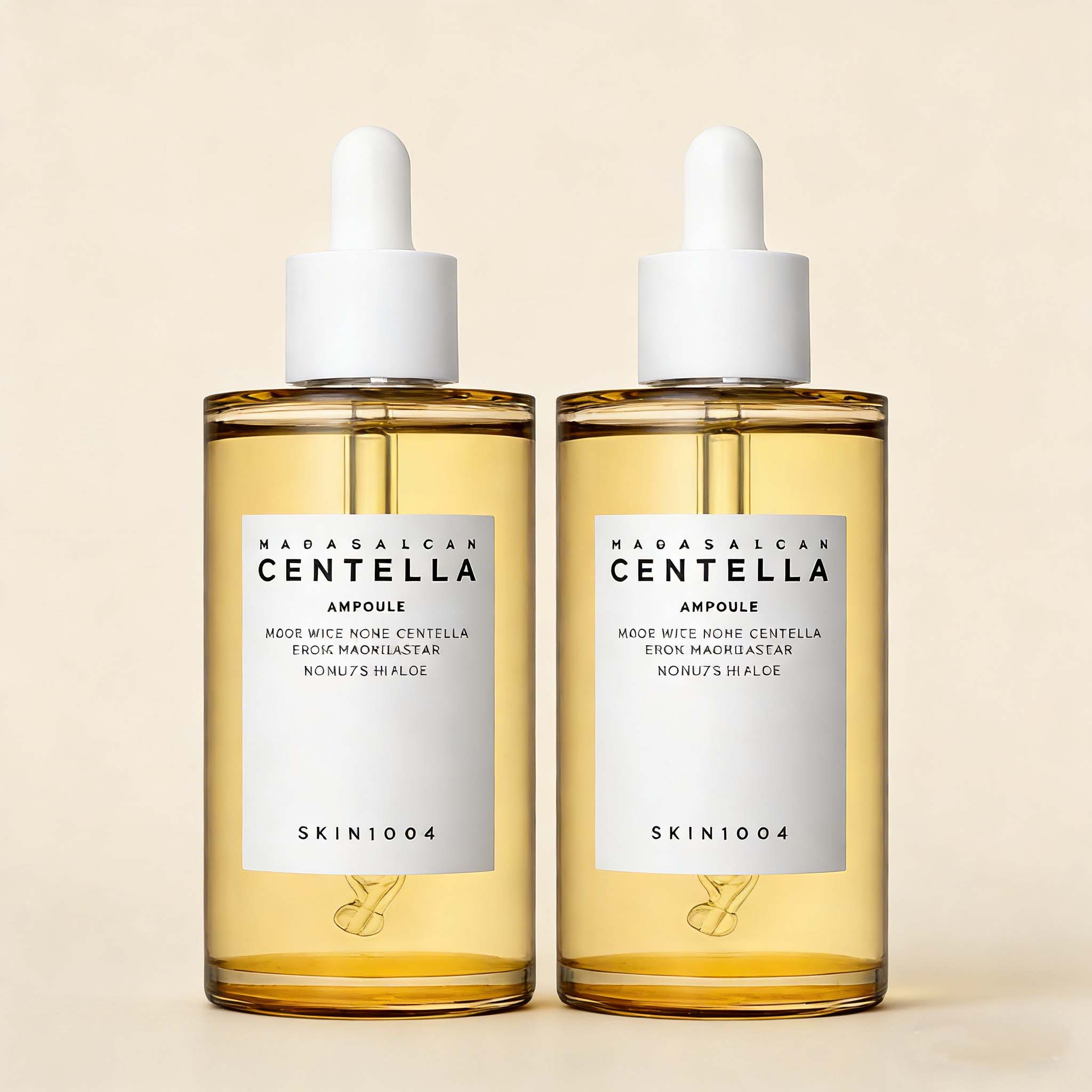SKIN1004 Madagascar Centella Asiatica Ampoule Facial Serum, 100ml 2 packs