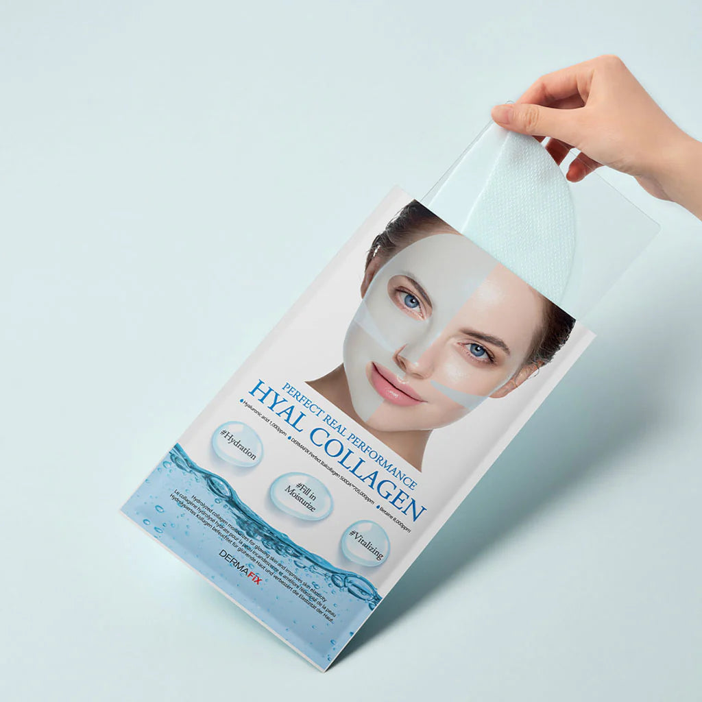 DERMAFIX Collagen Facial Mask, Hydrating & Moisturizing, 1 piece
