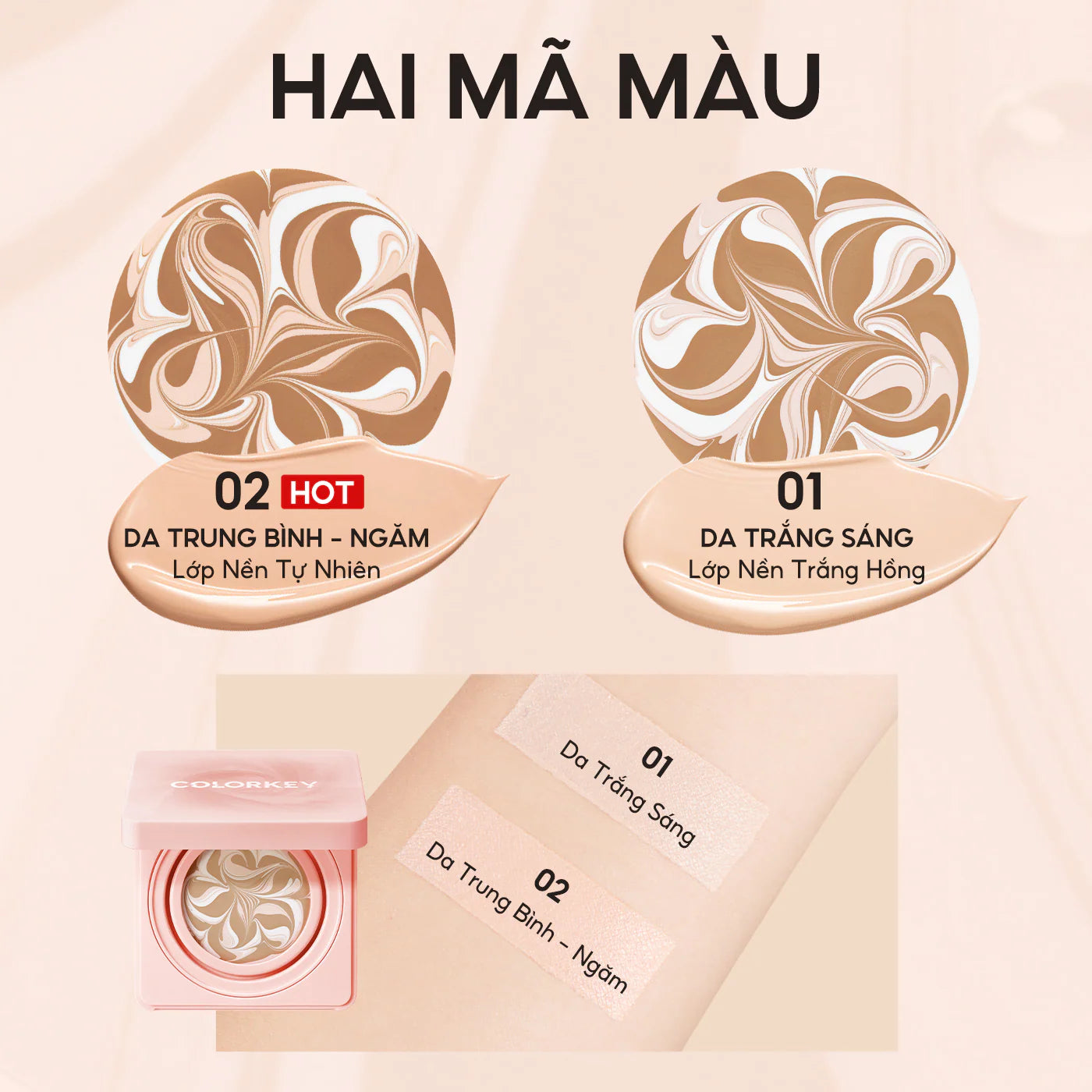 COLORKEY Watery Essence Foundation Balm 9g #02
