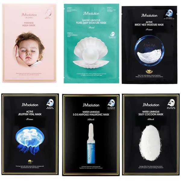 JM Solution Mask Sheet,6 Styles in 1 set