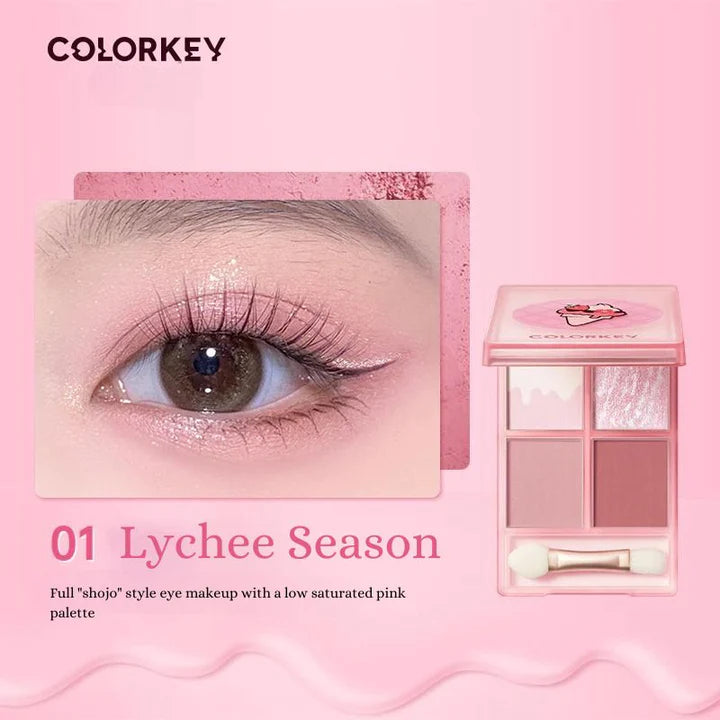 COLORKEY Pink Sweetie Ice Cream Series Eyeshadow Palette #01 Lychee Season