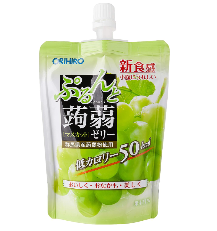 Orihiro Japanese Konjac Jelly Green Grape Flavor - 130g*8 packs