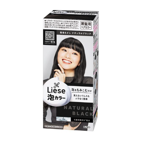 Kao Liese Foam Color For Black Hair 115ml Black