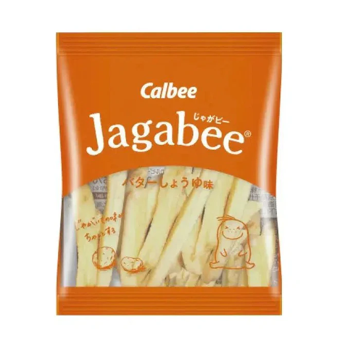 Calbee Jagabee Potato Sticks Snack Butter Soy Sauce (Pack of 3)