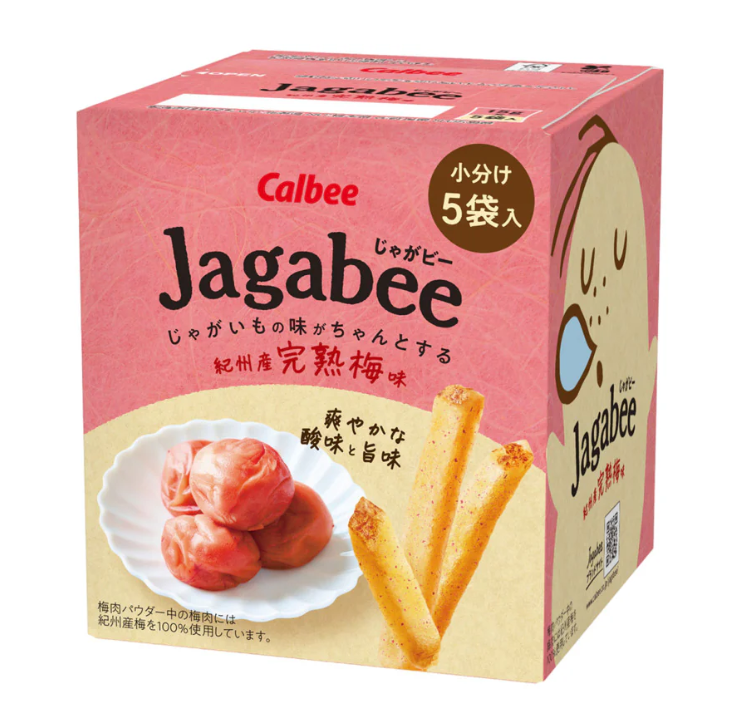 Calbee Jagabee Kishu Plum Flavoured Potato Sticks 75g(Pack of 3)