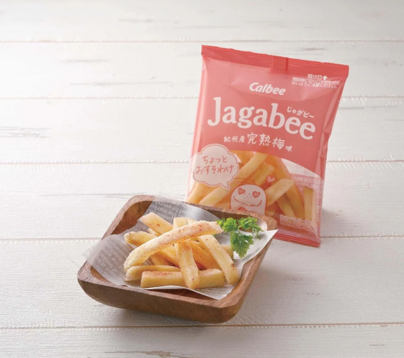 Calbee Jagabee Kishu Plum Flavoured Potato Sticks 75g(Pack of 3)