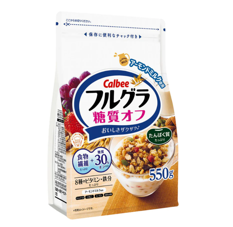 Calbee Low Sugar Cereal Fruit Flavor 550g (Pack of 2)