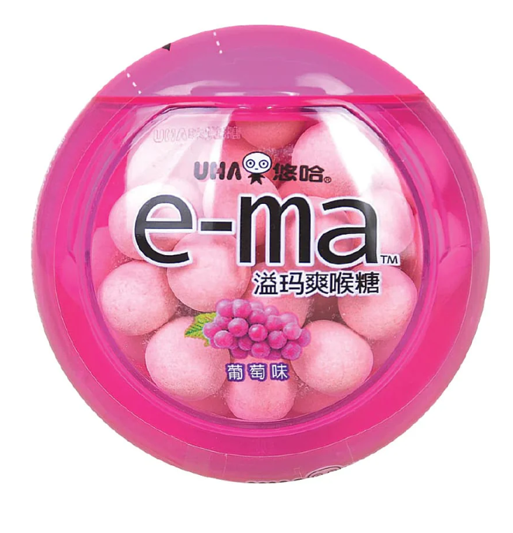 UHA Ema Throat Lozenges Grape Flavor - 33g X 3 packs