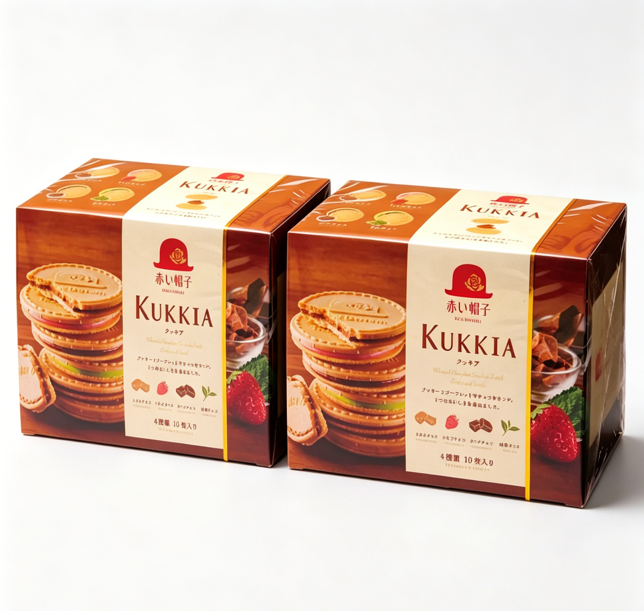AKAI BOHSHI Kukkia Assorted Cream Sandwich Cookies (10 Pieces) x 2 packs