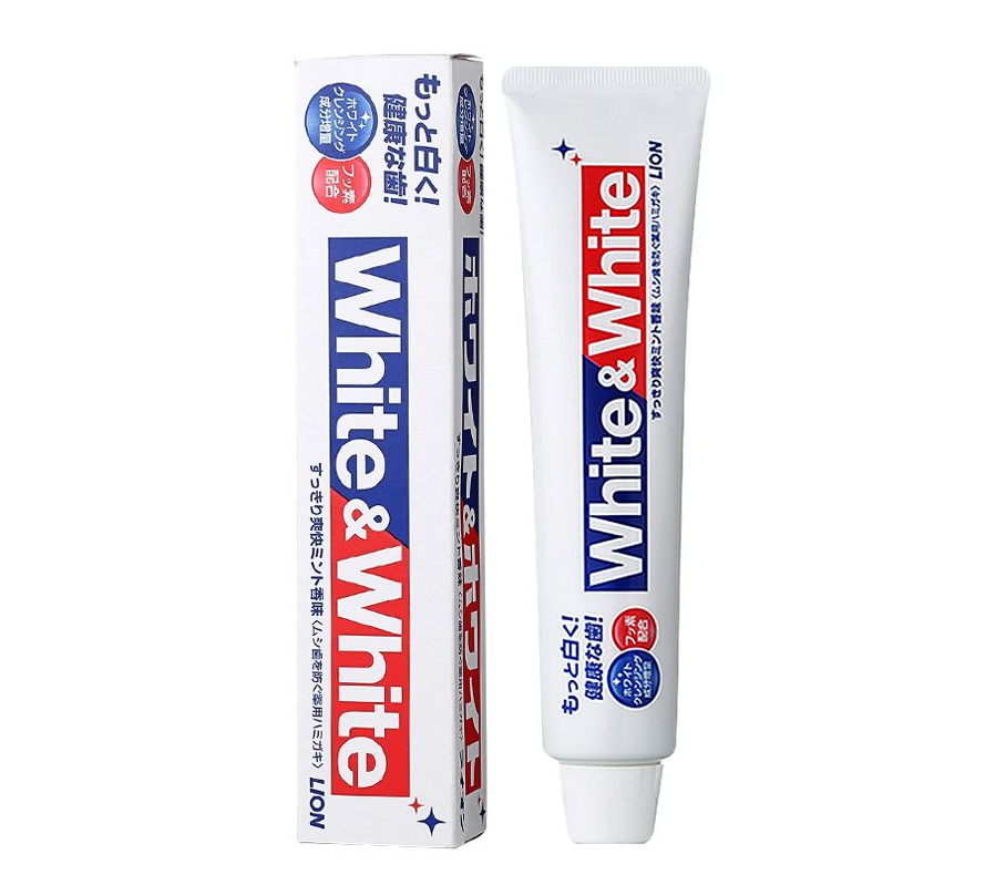 Lion White & White Toothpaste 150g*2 pcs