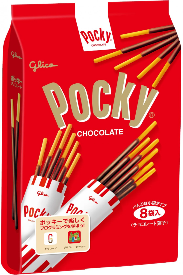 Glico Pocky Chocolate Covered Biscuit Sticks 8p x 3 bags