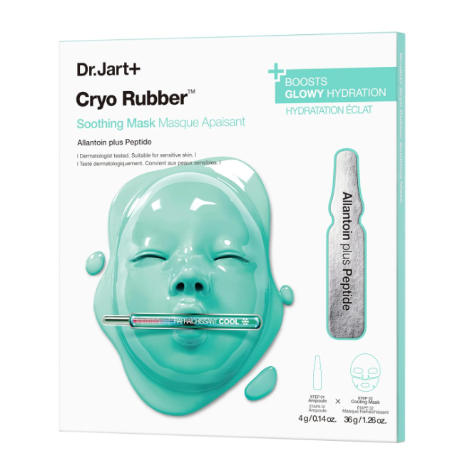 Dr.Jart+ Cryo Rubber Soothing Mask, 4 g Ampoule + 40 g Rubber Mask,1 Sheet|Korean Face Mask