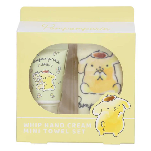 SANRIO POMPOMPURIN WHIP HAND CREAM & TOWEL GIFT SET