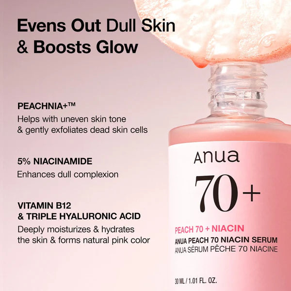 ANUA Peach 70 Niacinamide Serum,30ml