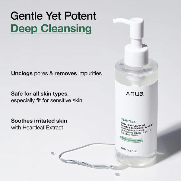ANUA Heartleaf Pore Cleansing Oil MILD 200ml