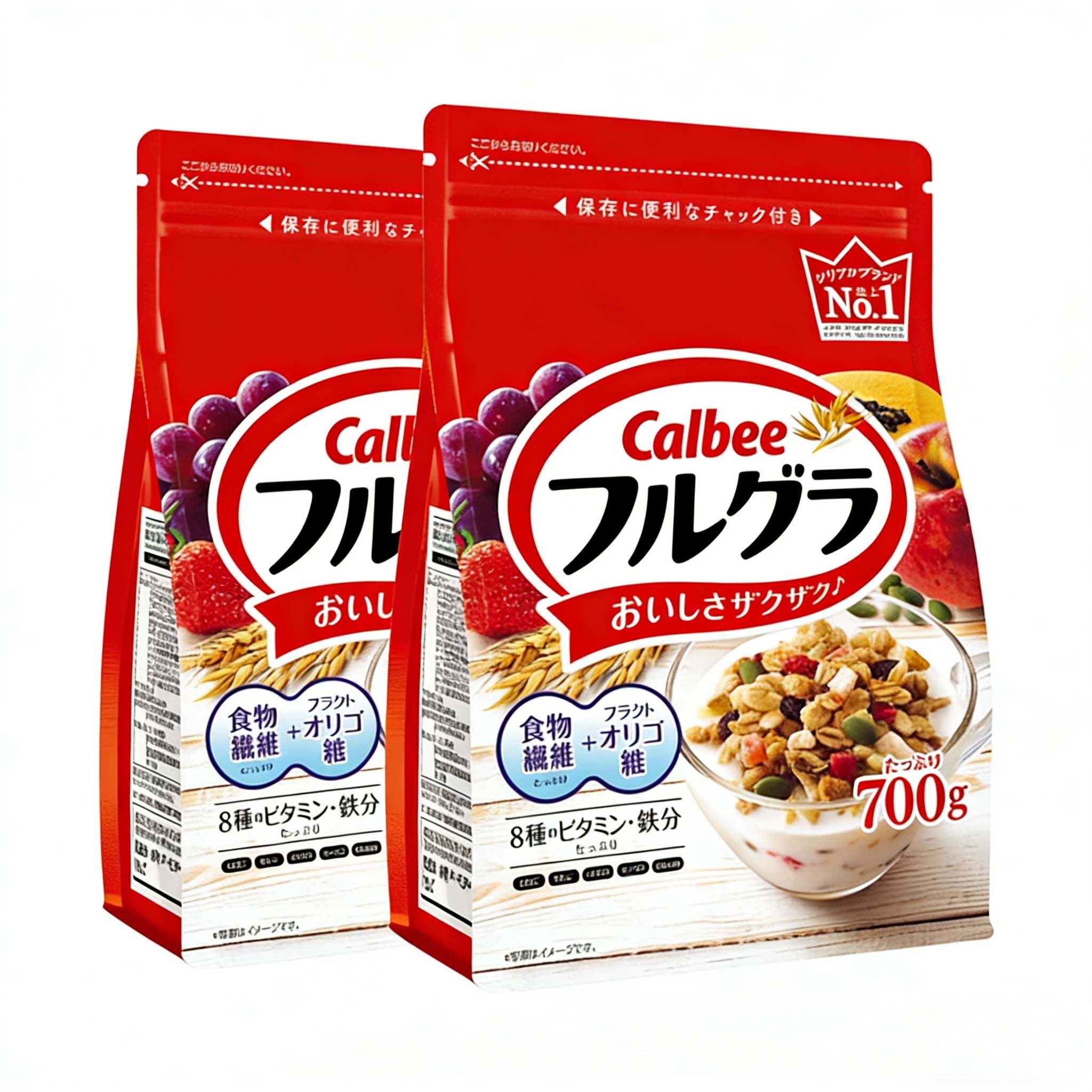 Calbee Japanese Fruit Granola Cereal - 700g(Pack of 2)