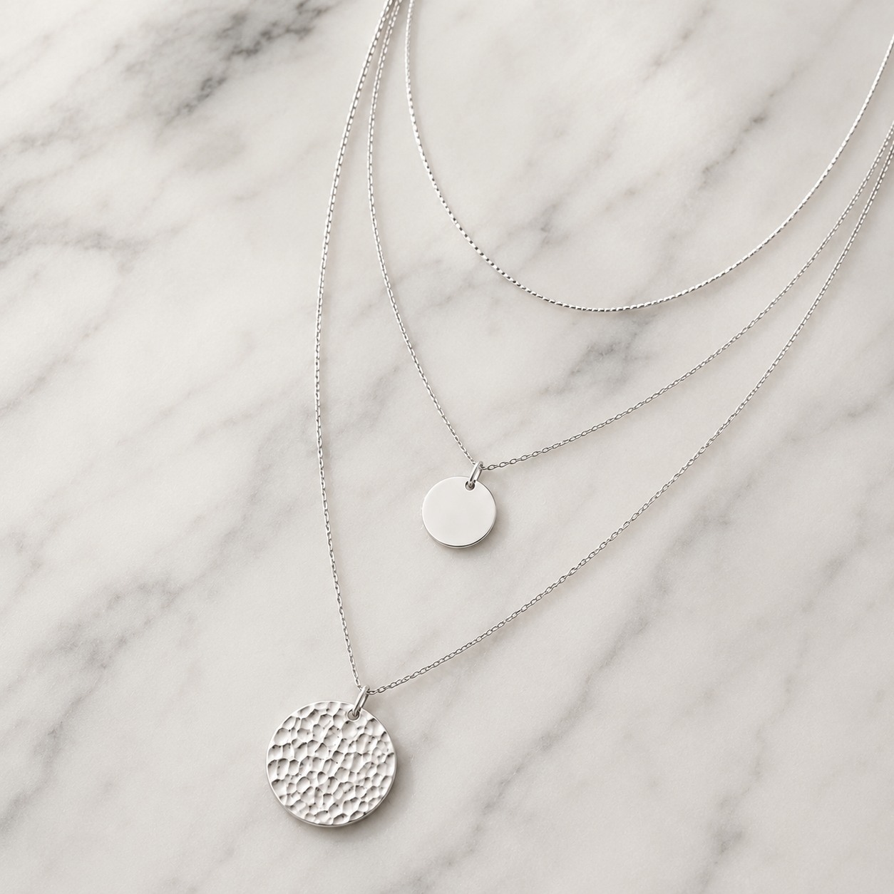 Glownim Layered Necklace Women Pendant & Choker & Chain Necklace Set Fashion Jewelry 3pcs Separated Stainless Steel ,Swim-Friendly, Tarnish Resistant