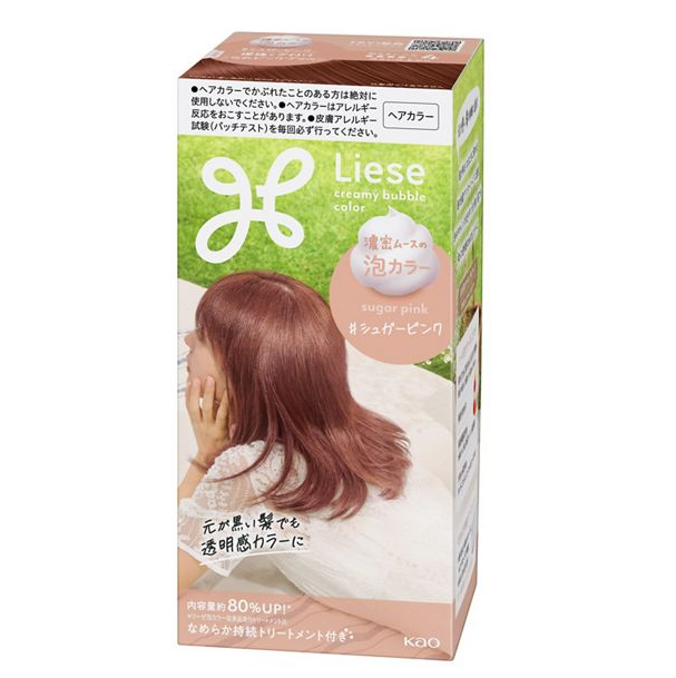 Kao Liese Foam Color For Black Hair 115ml Sugar Pink