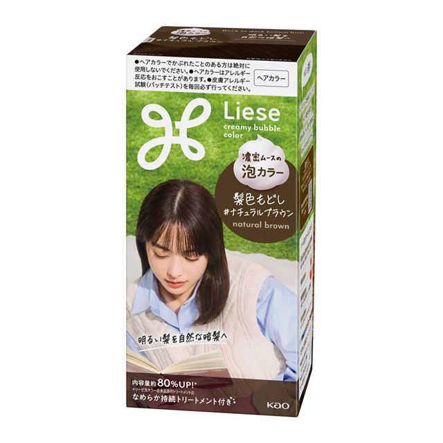 Kao Liese Foam Color For Black Hair 115ml NATURAL BROWN