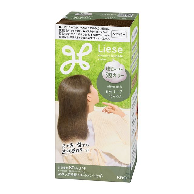 Kao Liese Foam Color For Black Hair 115ml OLIVE ASH