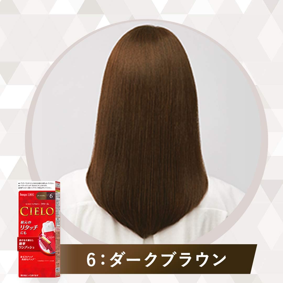 Cielo hair color EX cream 6 (Dark Brown)  40g+40g