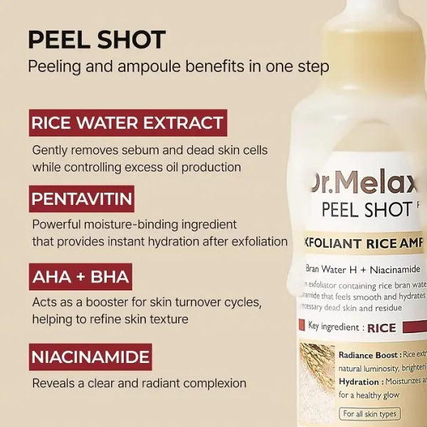 Dr.Melaxin Peel Shot Glow White Rice Ampoule 80ml