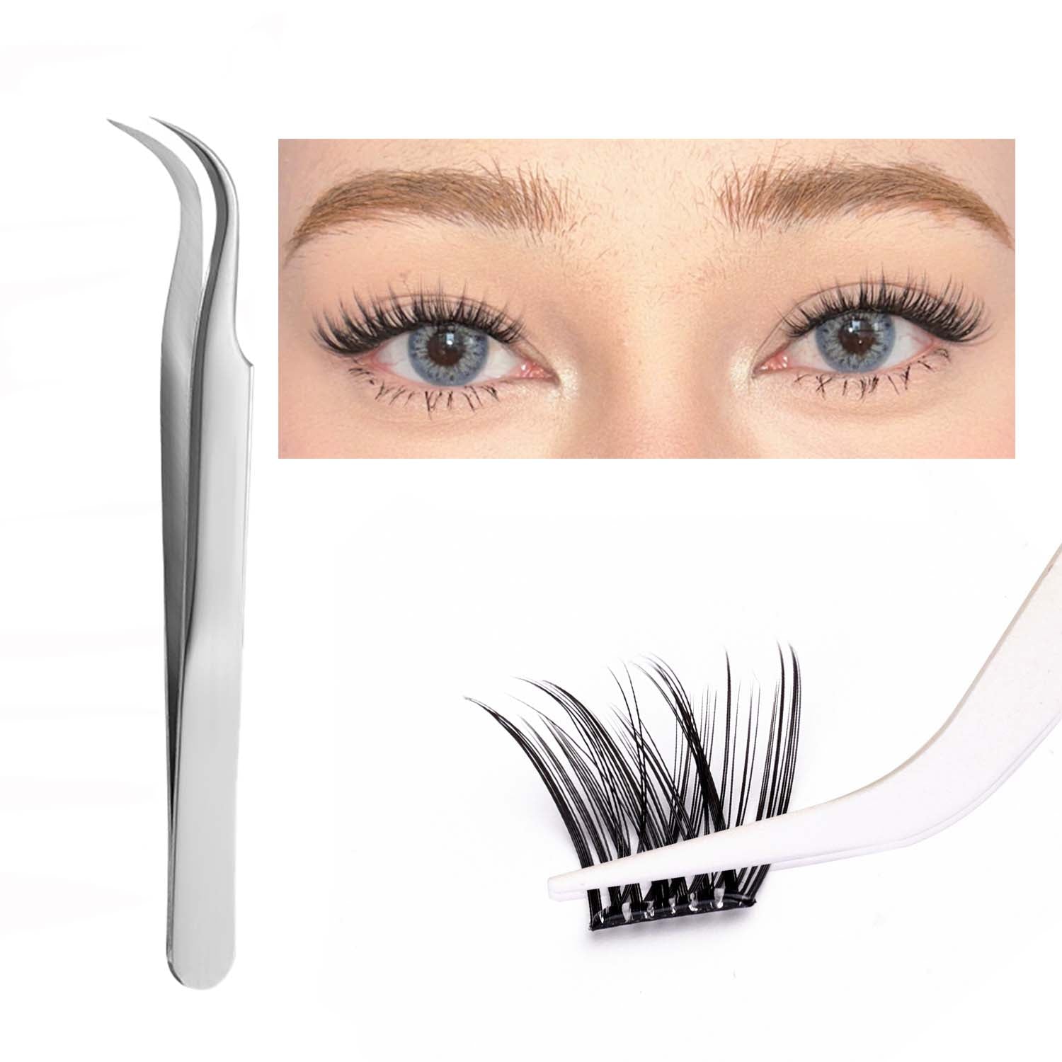 Eyelash Extension Kit 72Pc Clusters Kit 10-16mm Mix,1-2